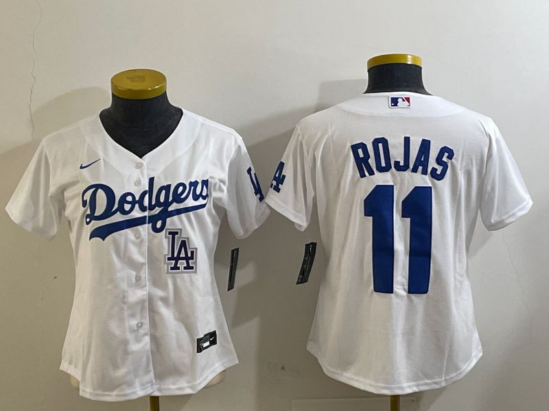 Youth Los Angeles Dodgers 11 Rojas White Game 2024 Nike MLB Jersey style 5